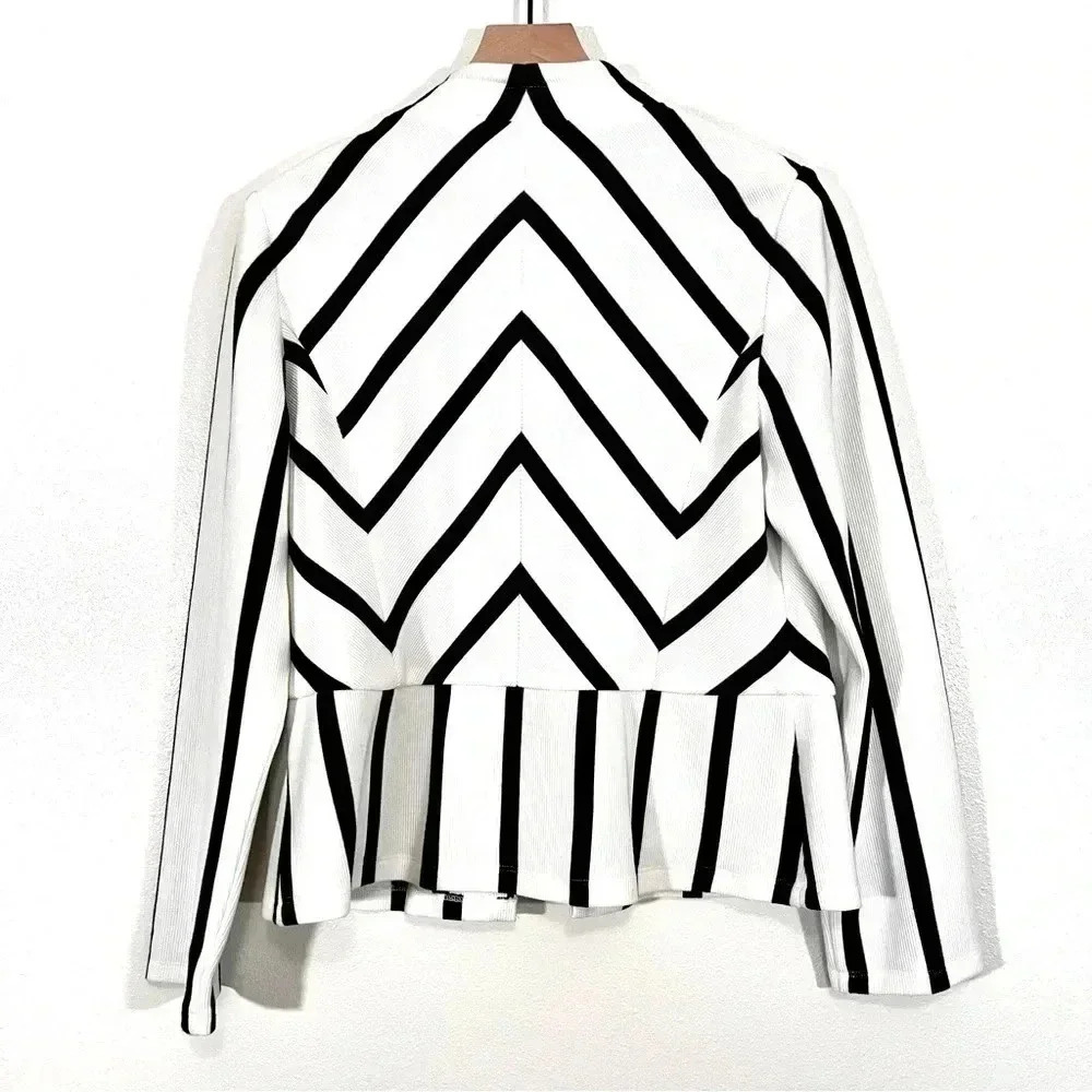 Chico’s Stripe Ottoman Jacket - Picture 2 of 9